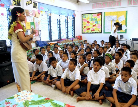 Teaching Student in front of class